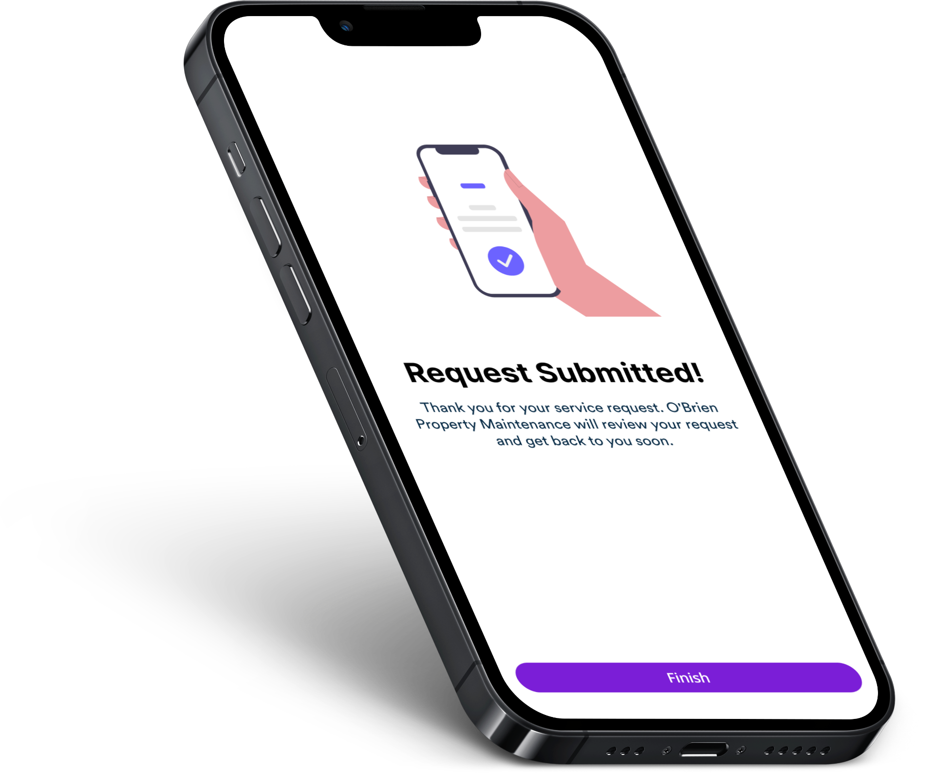 Service request mobile interface
